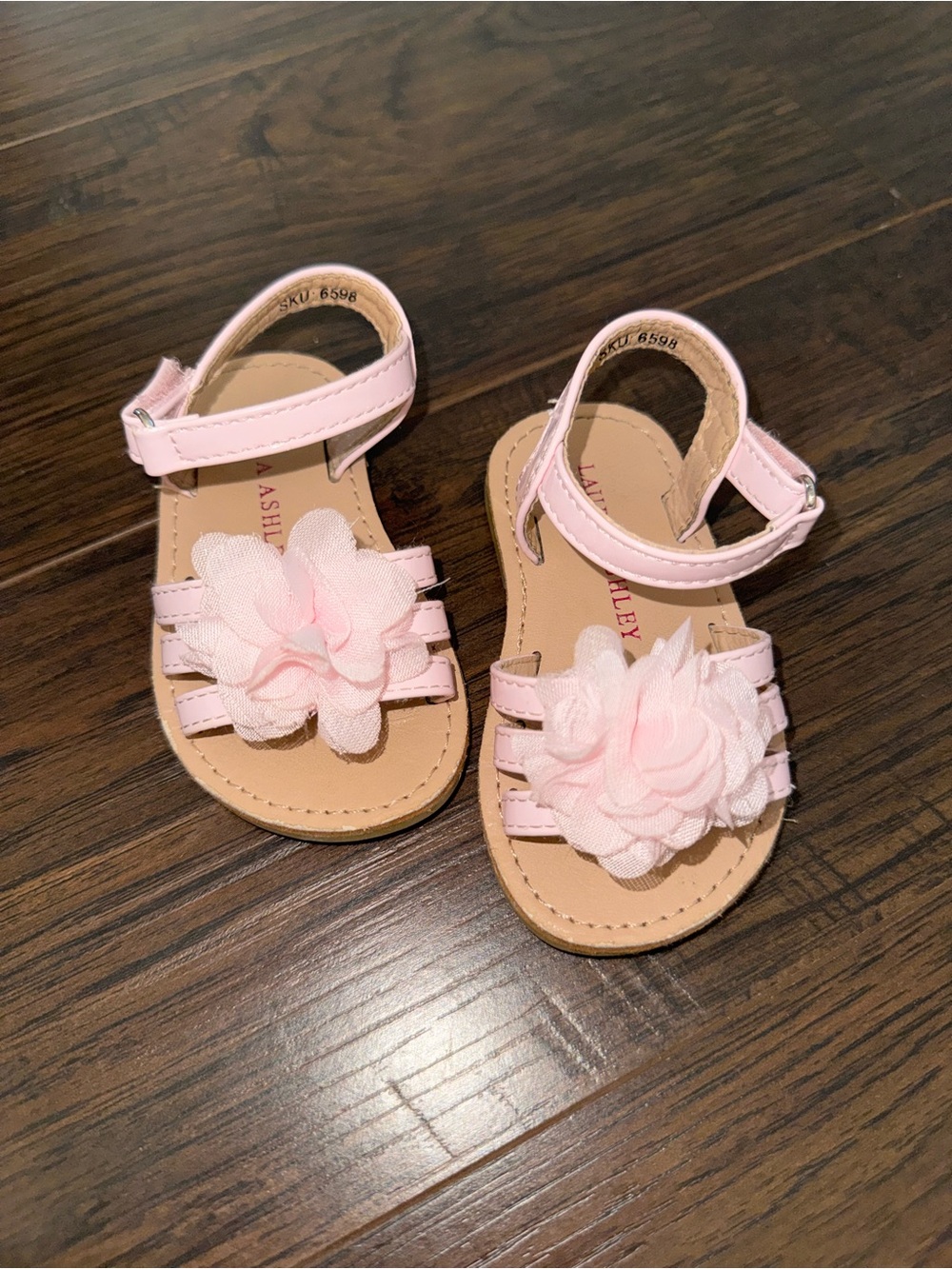 Baby girl Pink Floral Strap Sandals | Laura Ashley